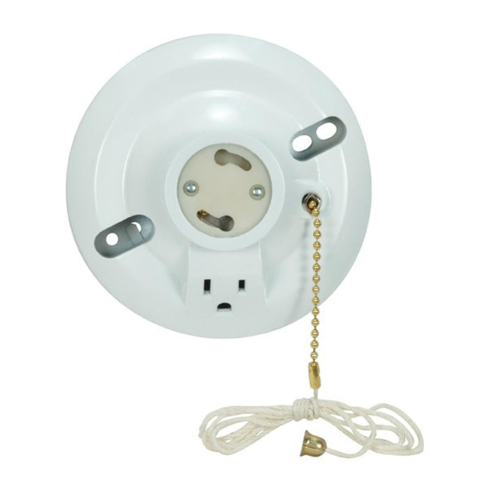 Satco 90-2483 GU24 Fluorescent White Phenolic Receptacles with Screw Terminals