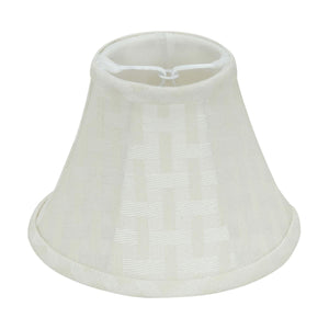 Satco 90-2486 Clip On Shade Cream Bamboo Linen 3" Top 6" Bottom 4-1/2" Side