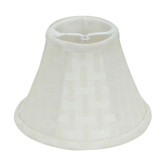 Satco 90-2486 Clip On Shade Cream Bamboo Linen 3" Top 6" Bottom 4-1/2" Side