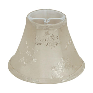 Satco 90-2487 Clip On Shade French Beige Flower Silk 3" Top 6" Bottom 4-1/2" Side