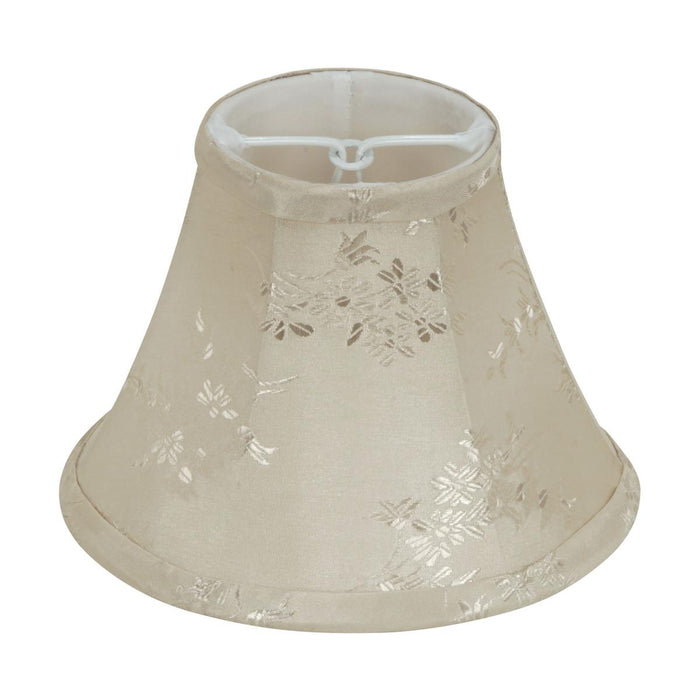 Satco 90-2487 Clip On Shade French Beige Flower Silk 3" Top 6" Bottom 4-1/2" Side