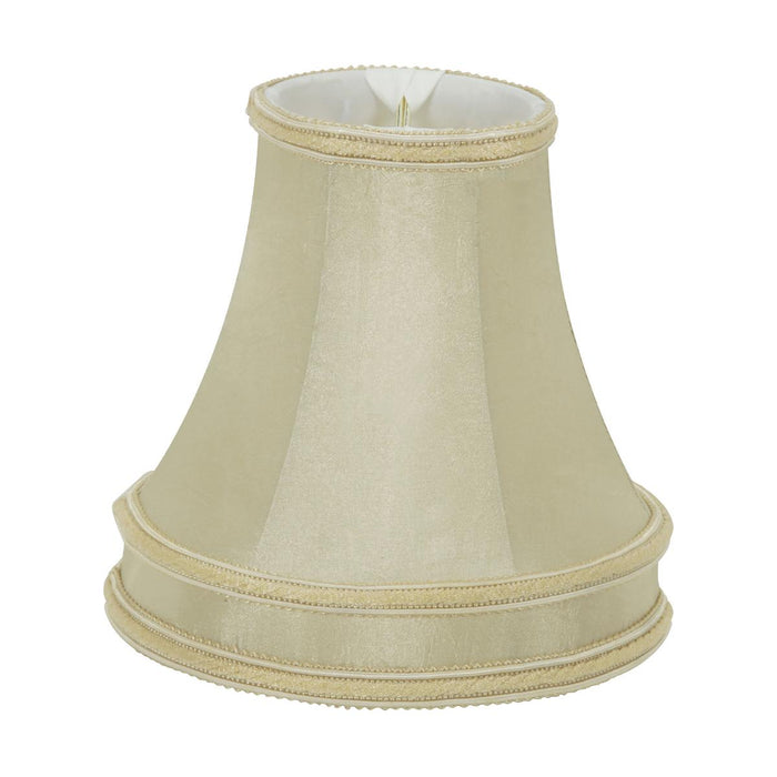 Satco 90-2524 Clip On Shade Beige Leather Look 3" Top 5-1/2" Bottom 5-1/4" Side