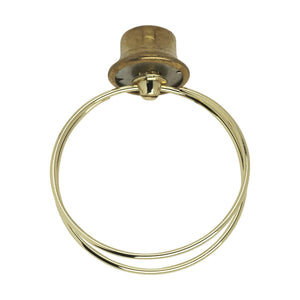 Satco 90-2529 Bulb Clip 1/4-27 2" Short Medium Base Bulb Clip And Finial Brass Plated Finish