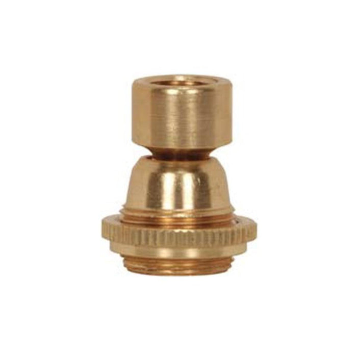 Satco 90-2593 Solid Brass Large Hang Straight Swivel 1/4 F Top, 1/8 F Bottom 1-1/16" Ring Nut To Seat 1-1/2" Height Unfinished