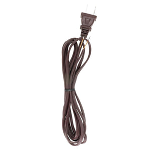 Satco 90-2598 7 Foot 18/2 SPT-1 105C Cord Set Brown Finish 36" Hank 200 Carton Molded Polarized Plug Tinned Tips 3/4" Strip With 2" Slit