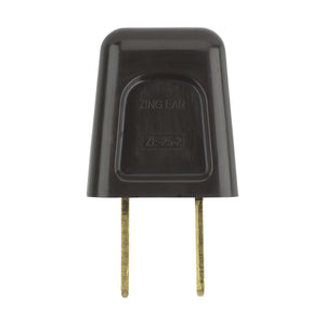 Satco 90-2608 Quick Connect Plug Polarized 18/2 SPT-2 6A-125V Brown Finish