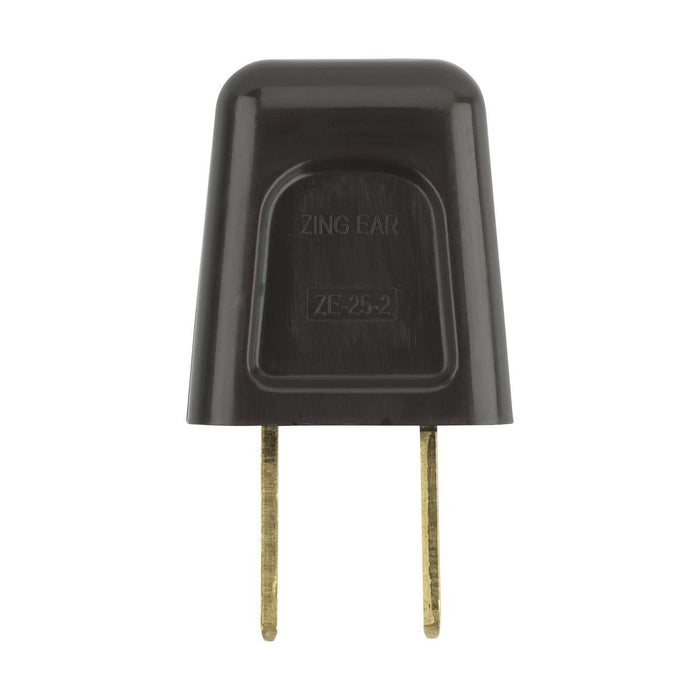 Satco 90-2608 Quick Connect Plug Polarized 18/2 SPT-2 6A-125V Brown Finish
