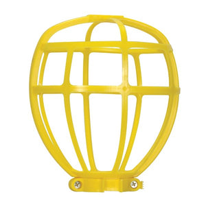 Satco 90-2612 Yellow Trouble Light Plastic Cage Suitable for Outdoor Locations Height: 6-1/2"