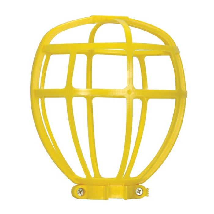 Satco 90-2612 Yellow Trouble Light Plastic Cage Suitable for Outdoor Locations Height: 6-1/2"