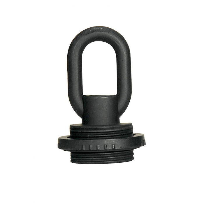 Satco 90-2614 1/4 IP Screw Collar Loop With Ring 25lbs Max Flat Black Finish