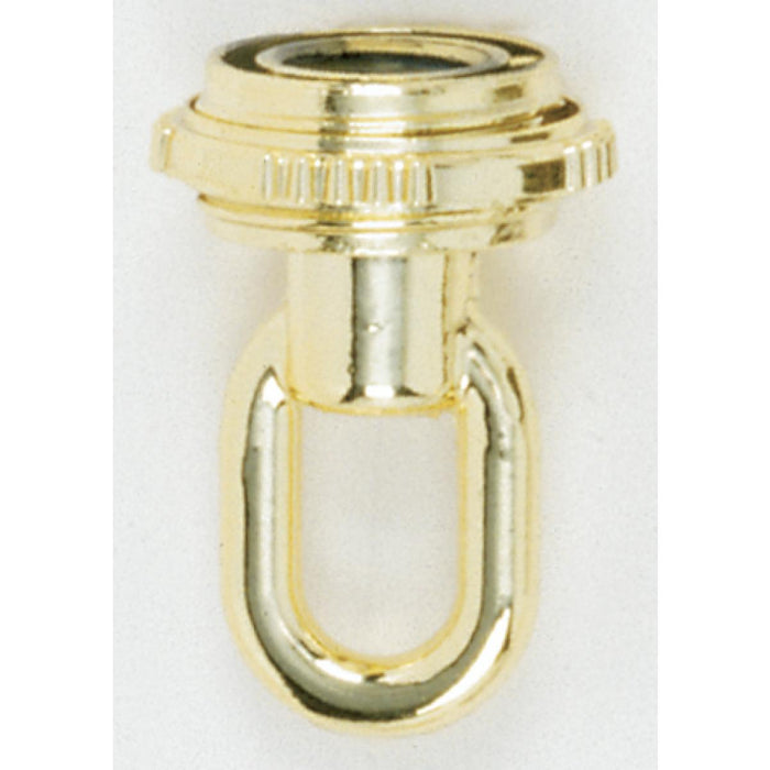 Satco 90-336 1/4 IP Matching Screw Collar Loop With Ring 25lbs Max Antique Brass Finish