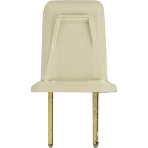 Satco 90-393 Attachment Plug Polarized 18/2-SPT-1 10A-125V Ivory Finish