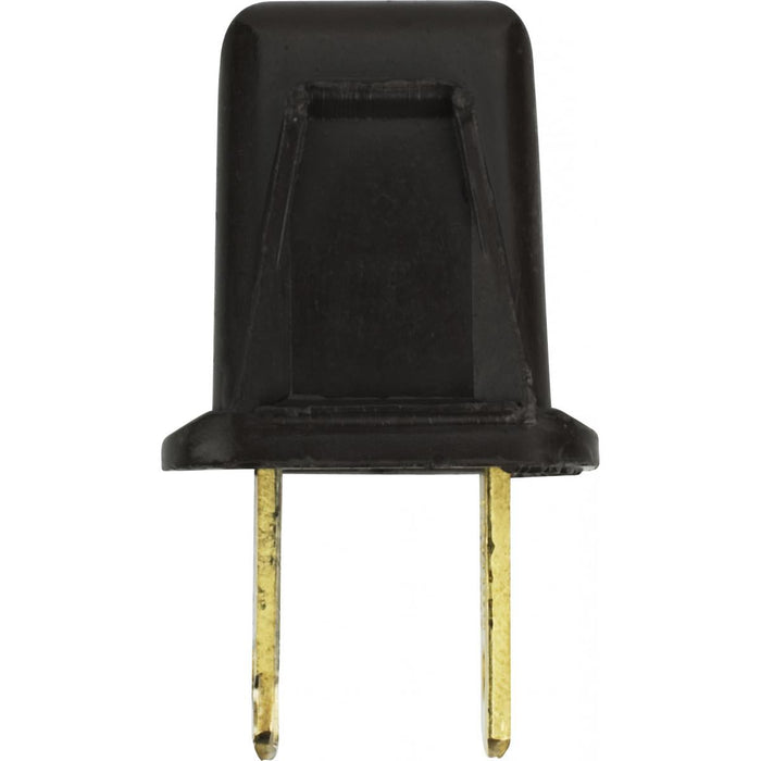Satco 90-394 Attachment Plug Polarized 18/2-SPT-1 10A-125V Brown Finish