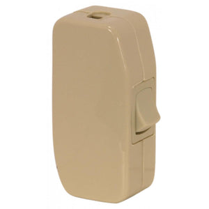 Satco 90-434 Heavy Duty Rocker Switch For 18/2 SPT-1 And SPT-2, 16/2 SPT-2 And 18/2 SVT 3A-125V 1/2HP-125V Ivory Finish