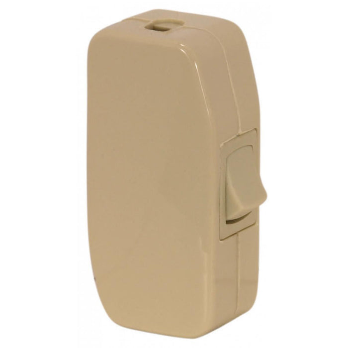 Satco 90-434 Heavy Duty Rocker Switch For 18/2 SPT-1 And SPT-2, 16/2 SPT-2 And 18/2 SVT 3A-125V 1/2HP-125V Ivory Finish