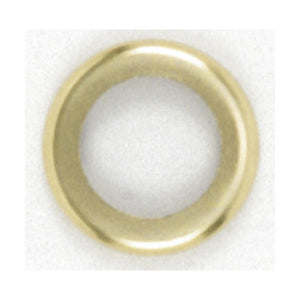 Satco 90-473 Steel Check Ring Curled Edge 1/4 IP Slip Brass Plated Finish 1-1/4" Diameter