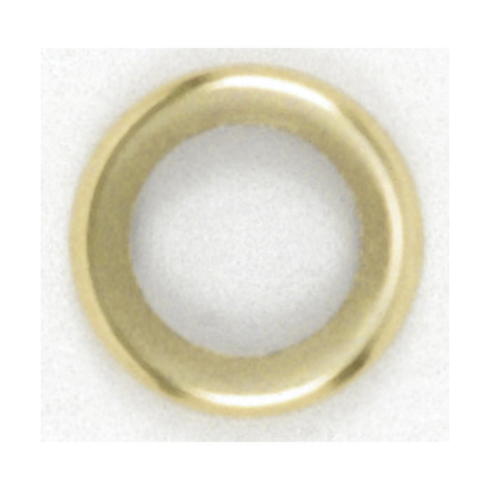 Satco 90-473 Steel Check Ring Curled Edge 1/4 IP Slip Brass Plated Finish 1-1/4" Diameter