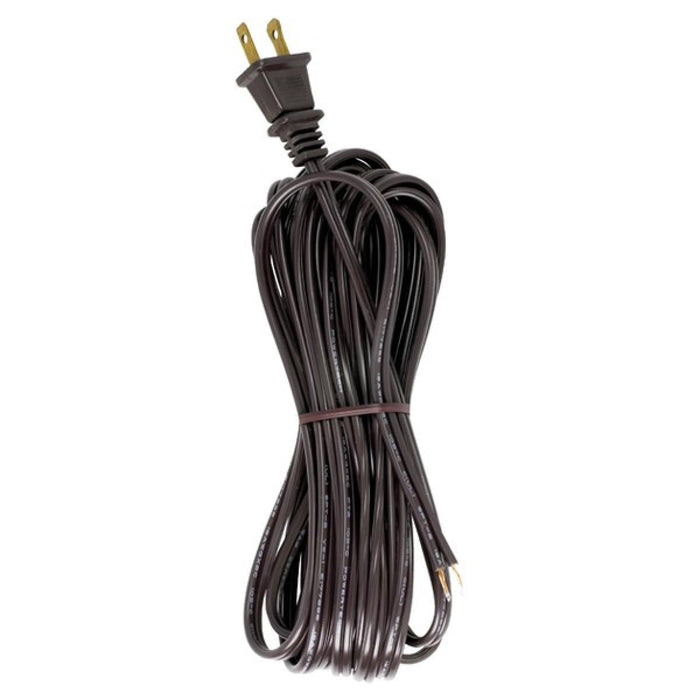 Satco 90-496 18/2 SPT-2-105C All Cord Sets - Molded Plug - Tinned Tips 3/4' Strip with 2' Slit 50 Ctn.20 Ft.