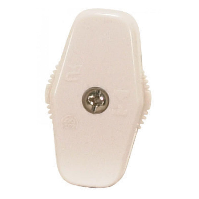 Satco 90-500 On-Off Cord Switch For 18/2 SPT-1 6A-125V, 3A-250V, 3A-120V, 3A-125V White Finish
