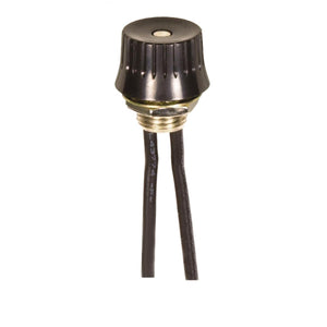 Satco 90-502 On-Off Phenolic Rotary Switch Single Circuit 1A-125V, 3A-125V, 1.5A-250V Rating 3/8" Bushing Black Finish