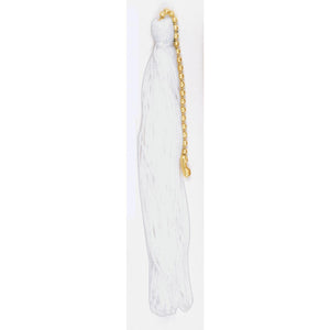 Satco 90-503 Tassel White 5" Length With Beaded Chain