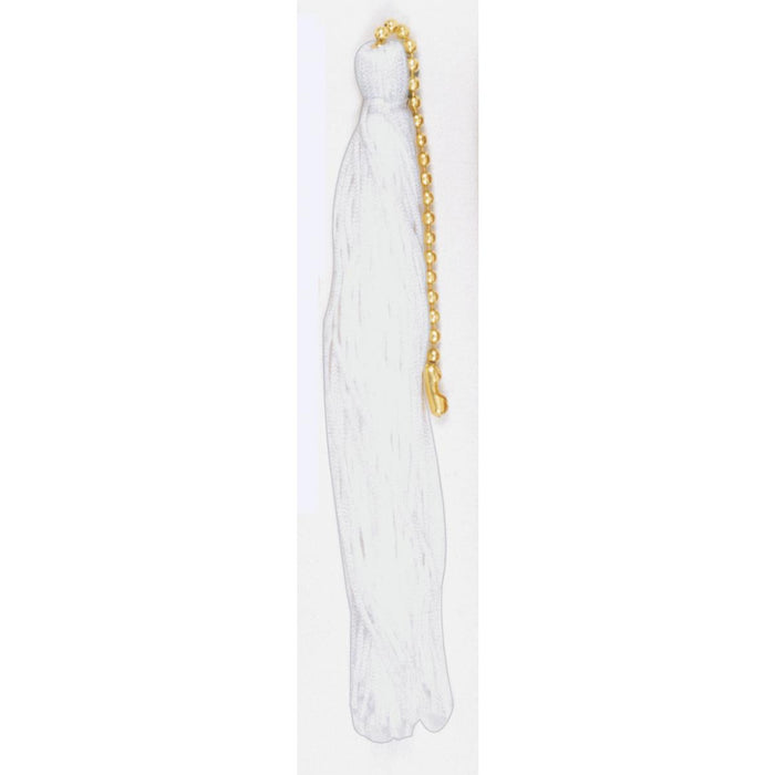 Satco 90-503 Tassel White 5" Length With Beaded Chain
