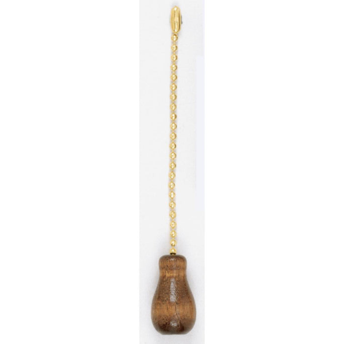 Satco 90-533 Walnut Tassel Finished Wood 1-1/4" Length With Beaded Chain