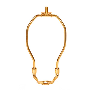 Satco 90-558 Light Duty Harp Polished Brass Finish 7-1/2" Height 1/8 IP Saddle 1/4-27 Thread 125 Carton