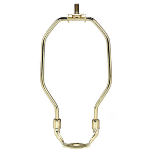 Satco 90-570 Light Duty Harp Polished Brass Finish 6-1/2" Height 1/8 IP Saddle 1/4-27 Thread 125 Carton