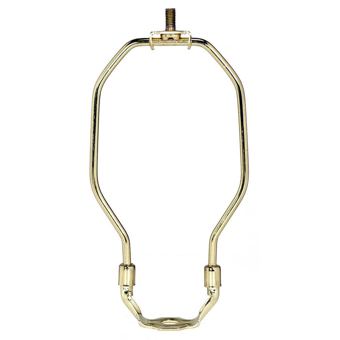 Satco 90-570 Light Duty Harp Polished Brass Finish 6-1/2" Height 1/8 IP Saddle 1/4-27 Thread 125 Carton