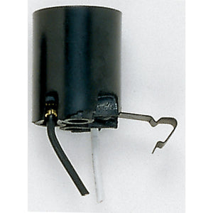 Satco 90-595 Snap-In Socket Bracket Extends 1/2" From End Of Socket 7" AWM B/W Leads 105C 1-1/2" Height 1-1/4" Diameter 660W 250V