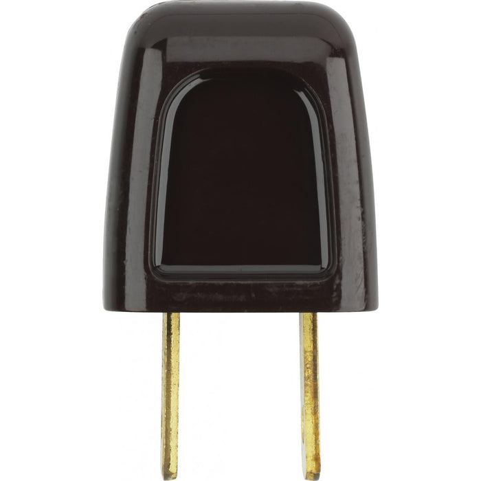 Satco 90-632 Quick Connect Plug Non Polarized 18/2-SPT-1 10A-125V Brown Finish