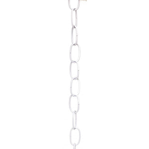 Satco 90-670 11 Gauge Chain White Finish 1-1/2" Link Length 7/8" Link Width 3/32" Thick 1 Yard Length 200 Yards/Carton 15lbs Max