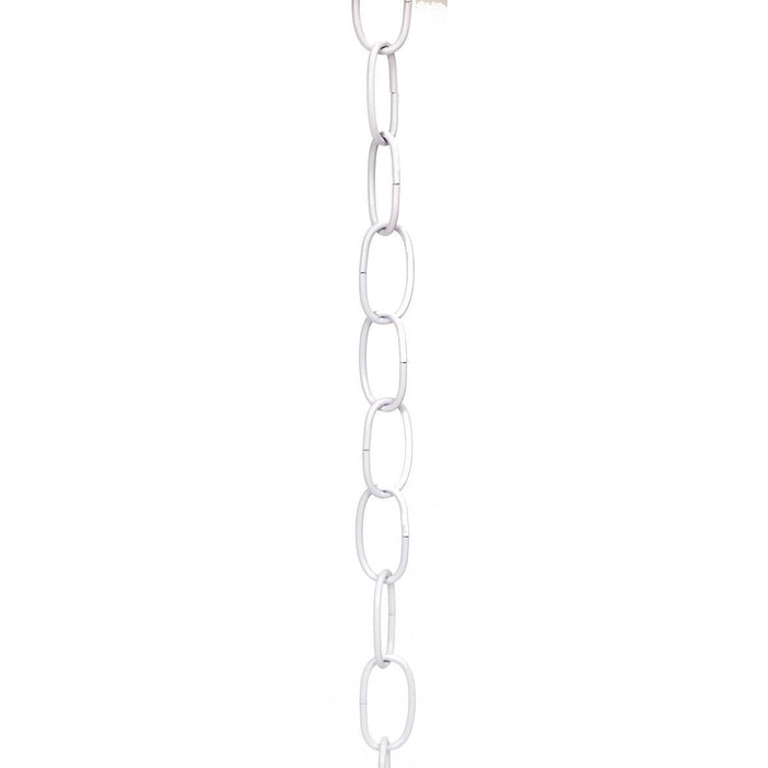 Satco 90-670 11 Gauge Chain White Finish 1-1/2" Link Length 7/8" Link Width 3/32" Thick 1 Yard Length 200 Yards/Carton 15lbs Max