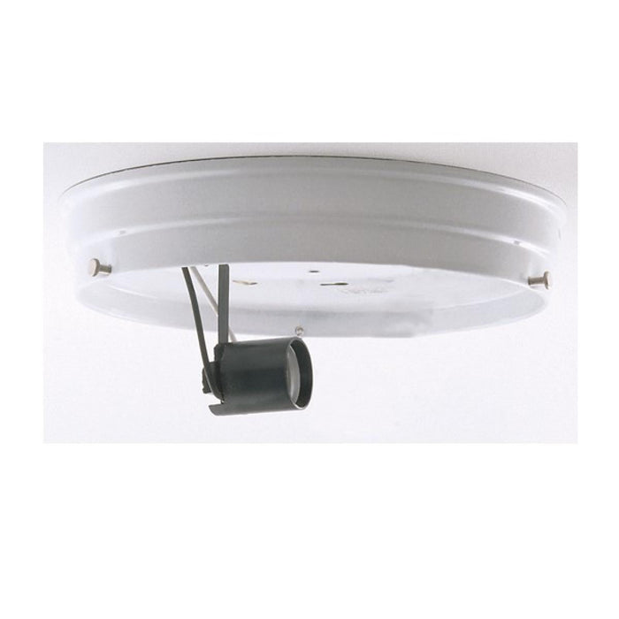 Satco 90-686 6" 1-Light Ceiling Pan White Finish Includes Hardware 60W Max