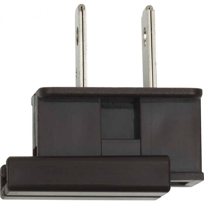 Satco 90-695 Slide Plug Polarized 18/2-SPT-2 8A-125V Brown Finish