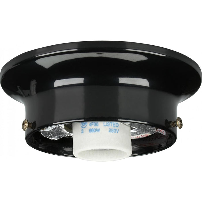 Satco 90-724 3-1/4" Wired Holder Black Finish Includes Hardware 60W Max