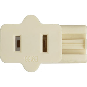 Satco 90-794 Female Slide Plug Polarized 18/2-SPT-1 6A-125V Ivory Finish