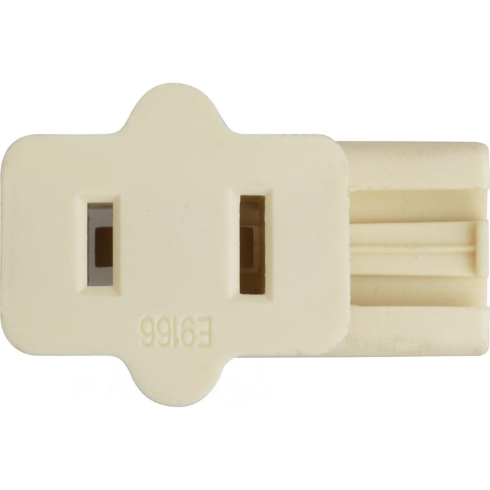 Satco 90-794 Female Slide Plug Polarized 18/2-SPT-1 6A-125V Ivory Finish