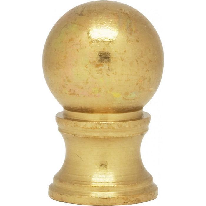 Satco 90-842 Brass Ball Finial 1-1/4" Height 3/4" Diameter 1/8 IP Burnished And Lacquered