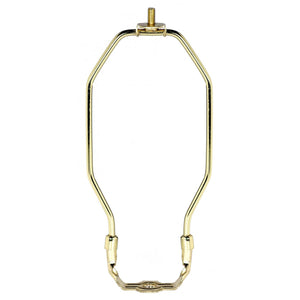 Satco 90-920 Heavy Duty Harp Polished Brass Finish 8" Height 1/8 IP Saddle 1/4-27 Thread 125 Carton