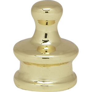 Satco 90-959 Small Pyramid Knob 3/4" Height 1/8 IP Polished Brass Finish