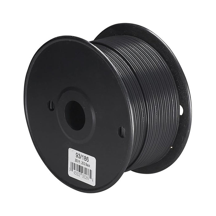 Satco 93-186 Lamp And Lighting Bulk Wire 20/2 SPT-1 105C 250 Foot/Spool Black