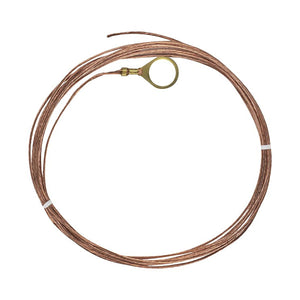 Satco 93-335 10 Foot 18/1 Bare Copper Ground Wire 1/4 IP Round Ground Lug