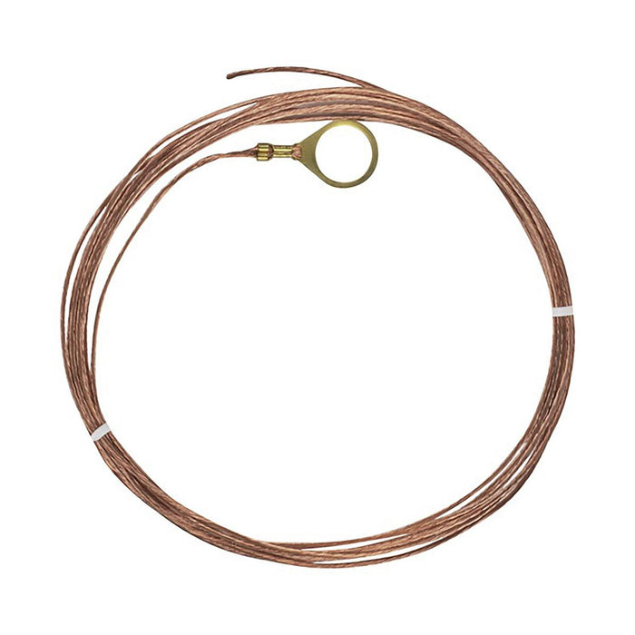 Satco 93-335 10 Foot 18/1 Bare Copper Ground Wire 1/4 IP Round Ground Lug
