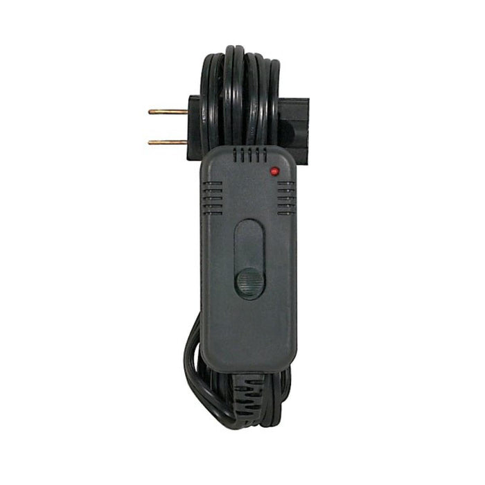 Satco 93-5012 Slide Table Top Lamp Dimmer 300W-120V Rating 8 Foot SPT-2 Black Wire Black Finish