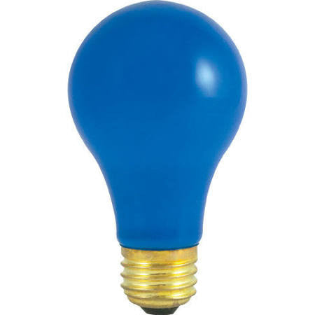 Replacement for Bulbrite 106325 25A/CB 25 watt 120 volt A19 Medium (E26) Base Ceramic Blue - SATCO S6092