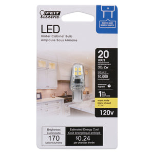 Replacement for Feit G8/LED NOW BP20G8/830/LED 20 Watt 160 Lumen 3000K Non-Dimmable LED
