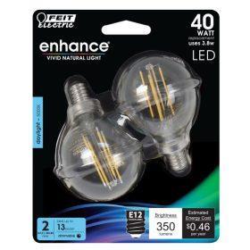 Globe LED Bulb - E26 Medium Base - 3.8W, 5.4W - FEIT