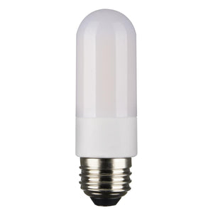 Satco S11224 8 Watt T10 LED; Frosted; Medium base; 3000K; High Lumen; 120 Volt; 90 CRI; Dimmable; Carded